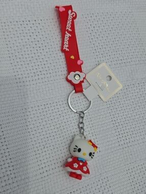 Hello Kitty Sweet Heart Wristlet Keychain